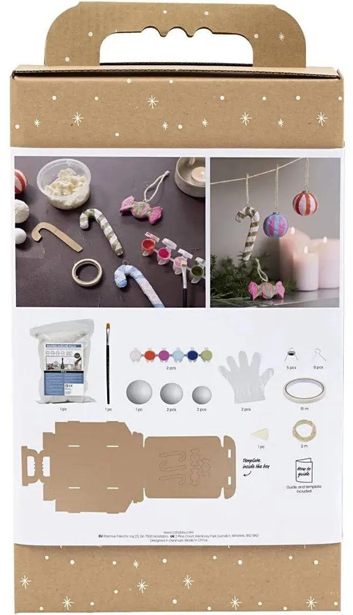 Creativ Company Hobbyset Boetseren Pulp Kerstfiguren Multicolor