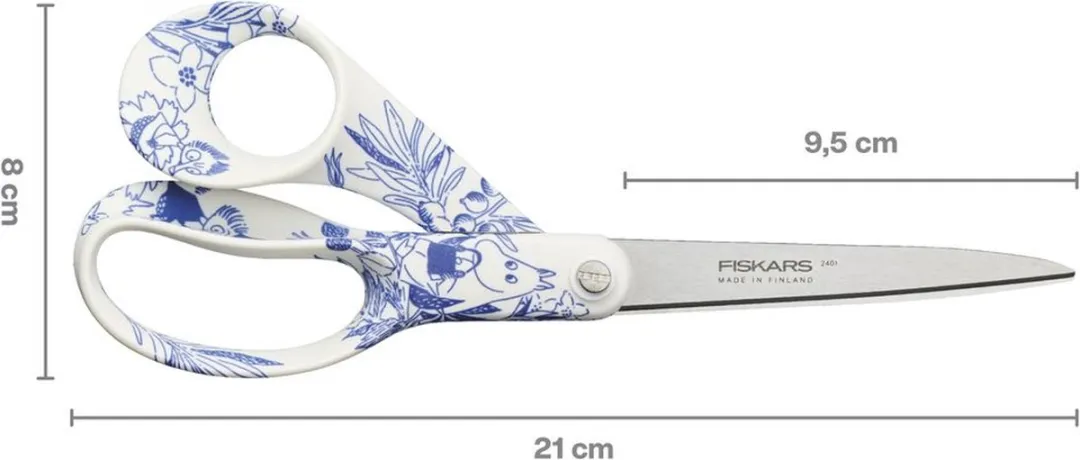 Fiskars Moomin Haru Universele Schaar 21cm - Wit/Blauw