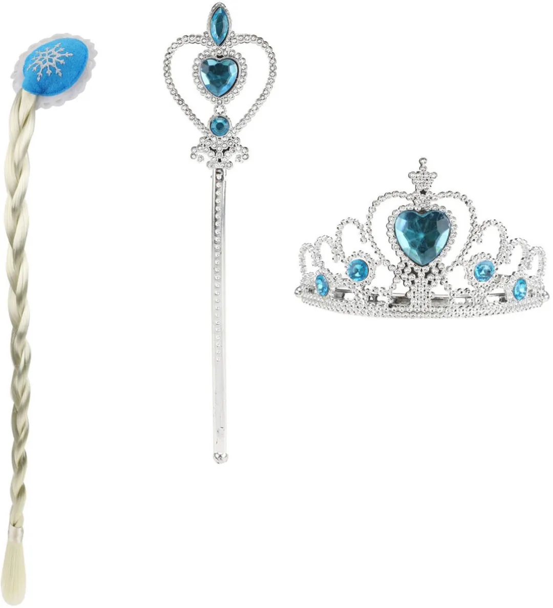 Toi-Toys IJsprinses Verkleedset - Blauw/Zilver - 3-delig