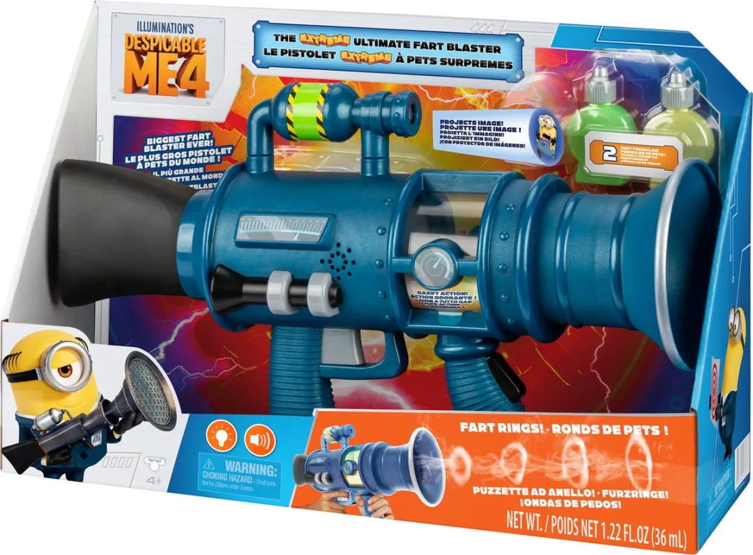 Moose Toys Despicable Me 4 Extreme Fart Blaster MS59330 - Blauw
