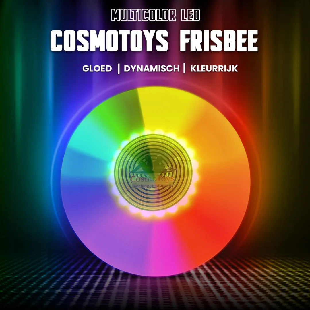 CosmoToys LED Frisbee - 7 Kleuren & Lichtstanden - Wit