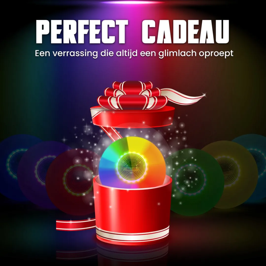 CosmoToys LED Frisbee - 7 Kleuren & Lichtstanden - Wit