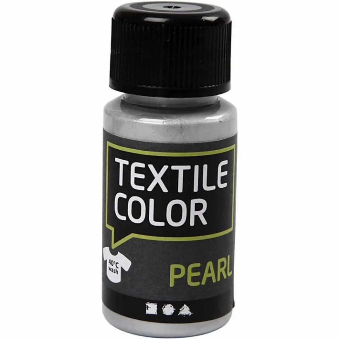 Creativ Company Textile Color Pearl Zilver 50ml