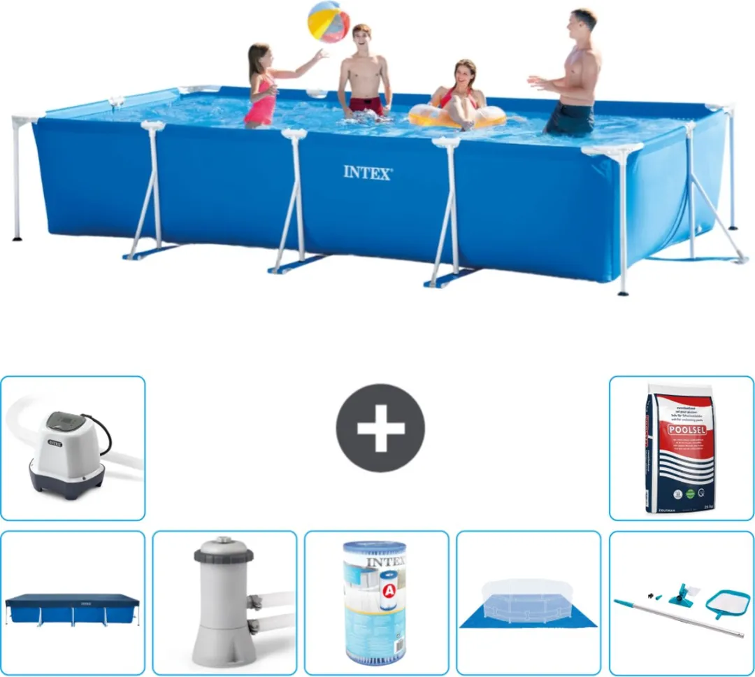 Intex Rechthoekig Frame Zwembad 450x220x84cm - Blauw - 28273NP