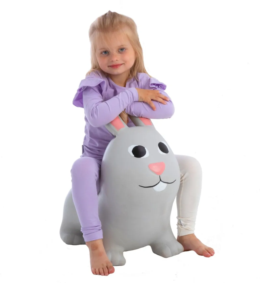 VTOYZ-GERARDOS TOYS JUMPY Haas Skippybal - 100 kg - Grijs - Incl. pomp