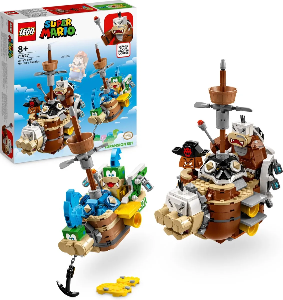 LEGO Super Mario Larry en Mortons Luchtschepen 71427 - 1062 Stukken