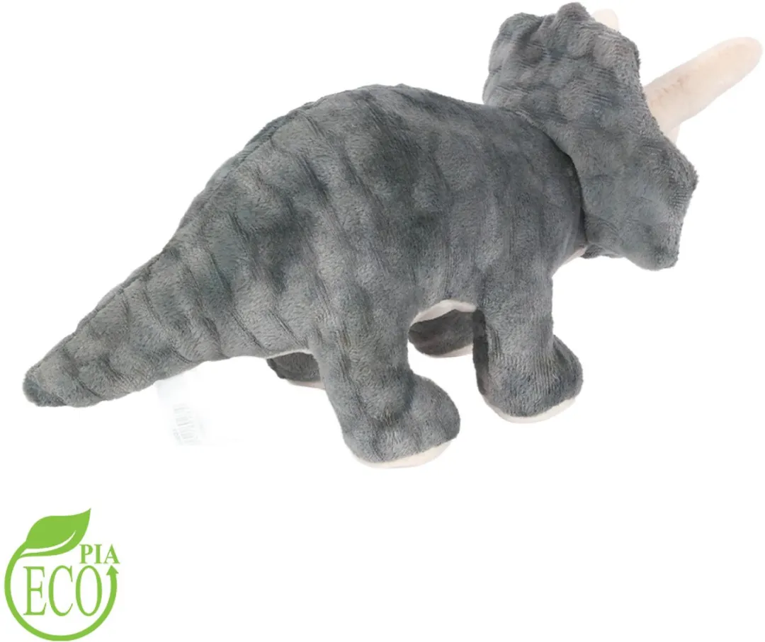 PIA Soft Toys Pluche Triceratops Eco Knuffel - 30 cm - Grijs
