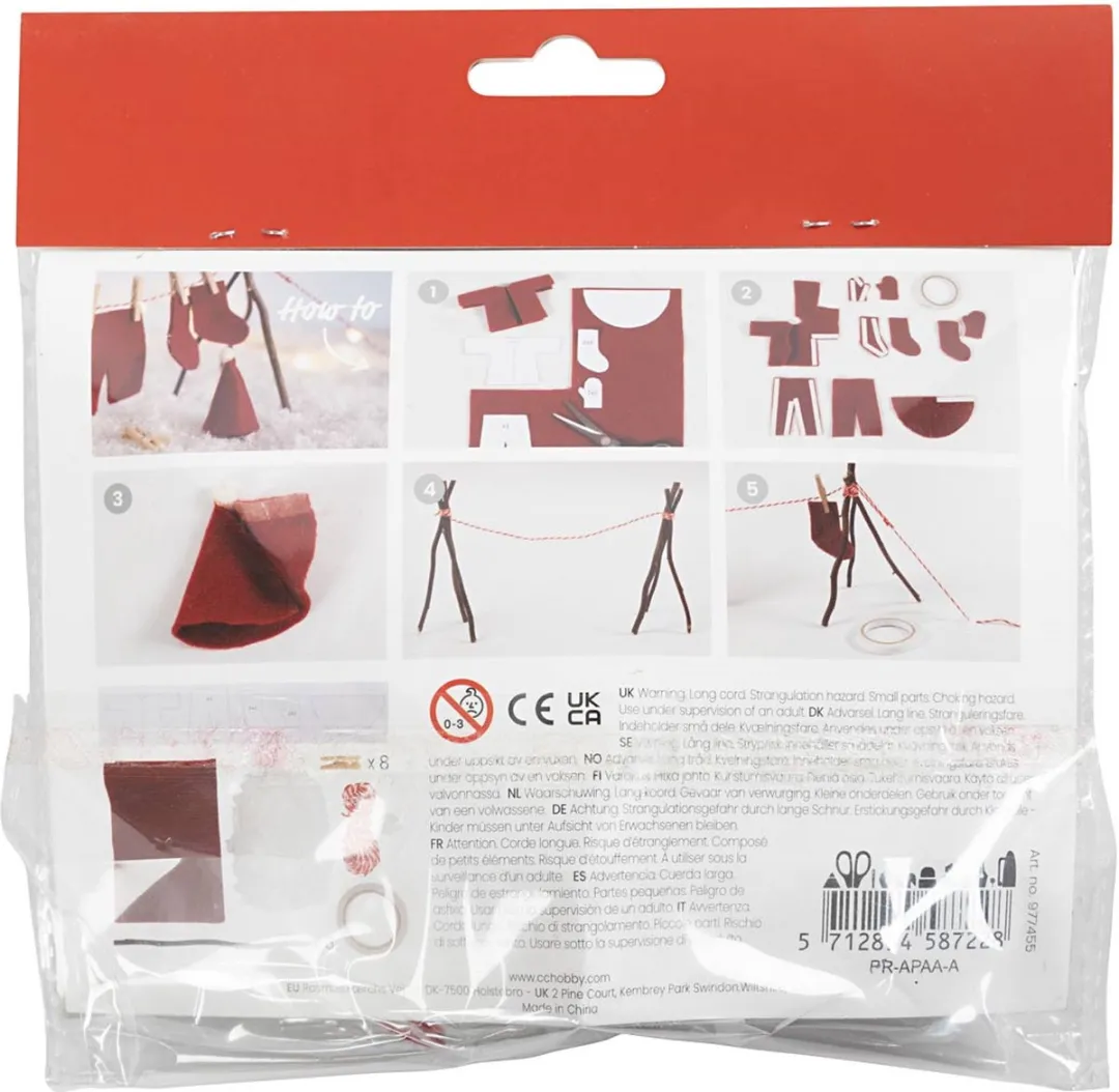 Creativ Company Miniatuur Kabouterdeur Wasgoed - Multicolor