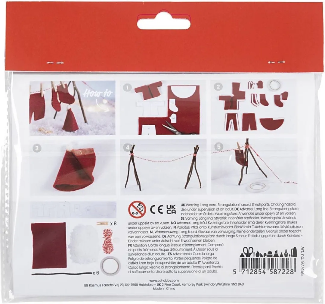Creativ Company Miniatuur Kabouterdeur Wasgoed - Multicolor