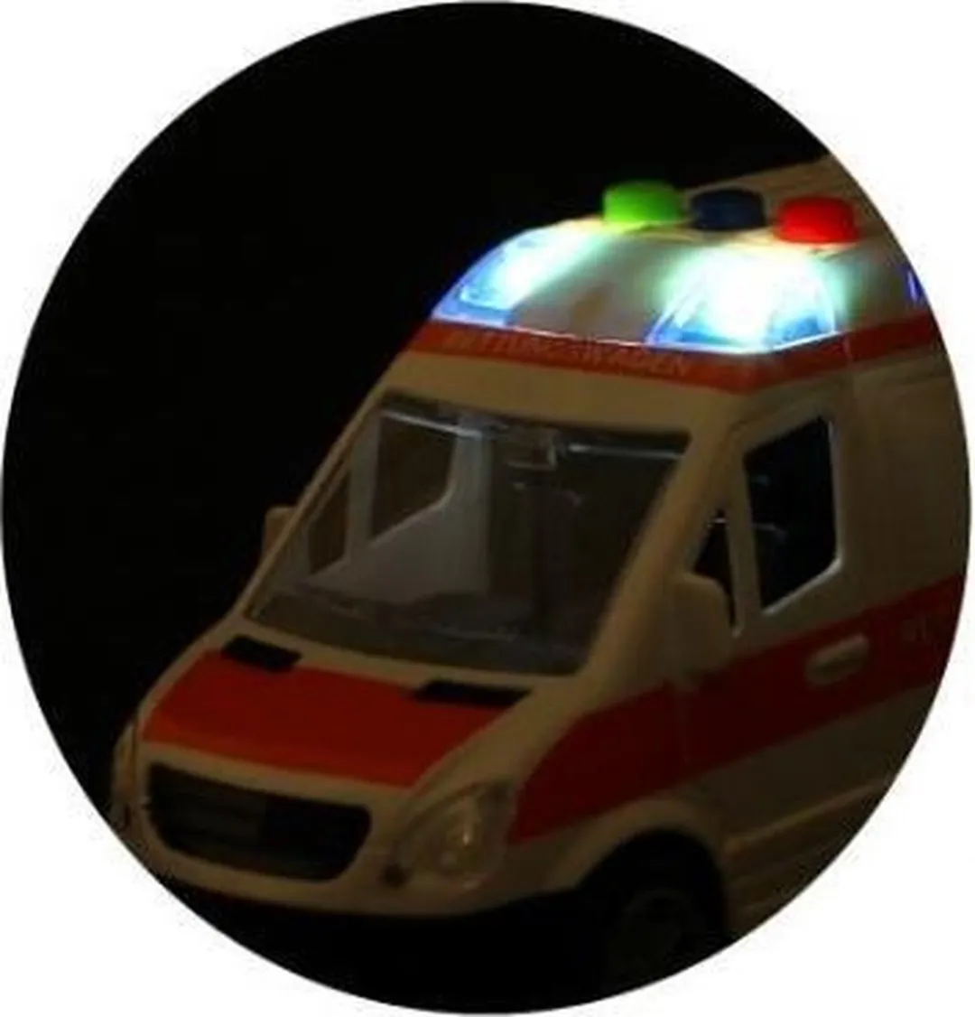 Toi-Toys Duitse Ambulance Frictieauto - Geel