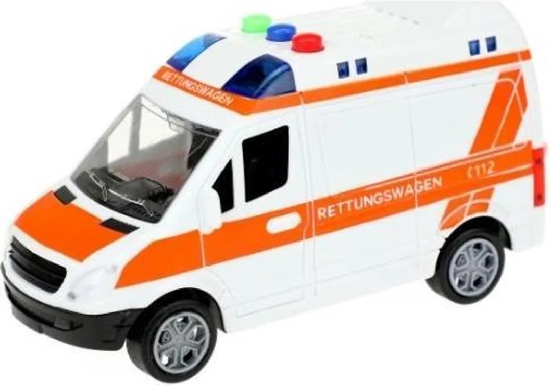 Toi-Toys Duitse Ambulance Frictieauto