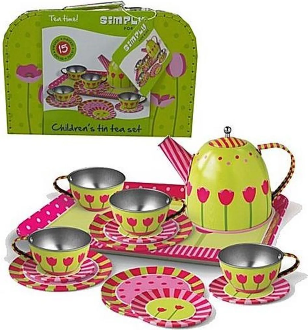 Simply for Kids Tinnen Tulpen Theeservies