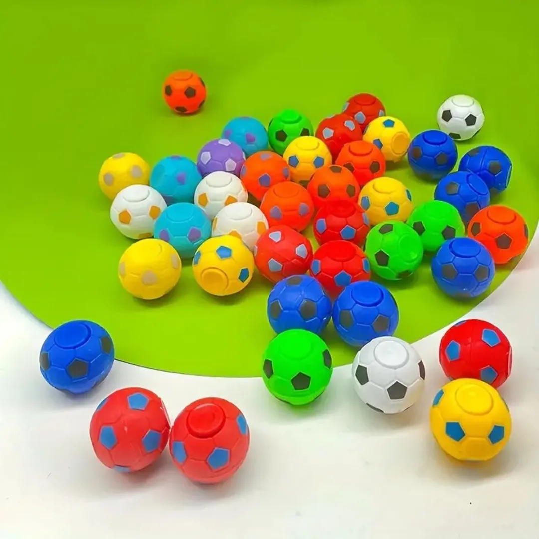 Jonotoys Fidget Spinner Voetbal - 3 Stuks - Meerdere Kleuren