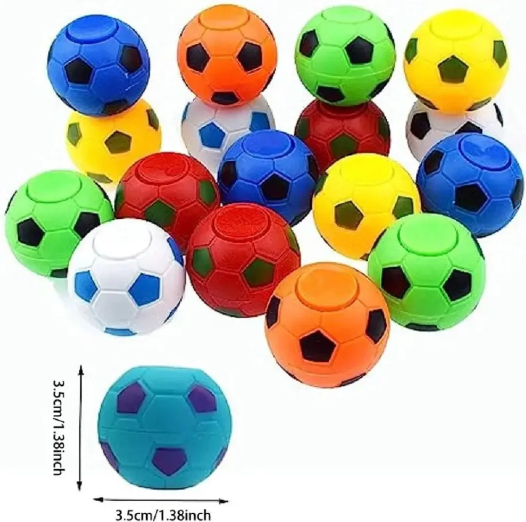 Jonotoys Fidget Spinner Voetbal - 3 Stuks - Meerdere Kleuren