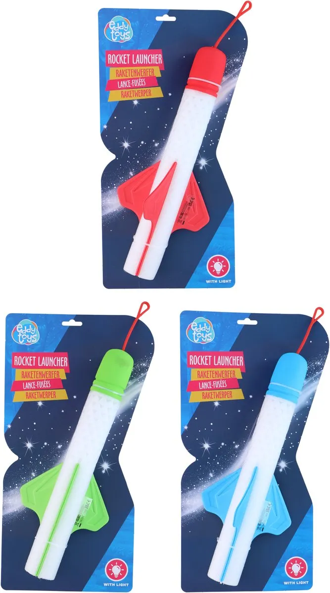 Eddy Toys Raketwerper Lanceerset 37cm - Licht - Blauw