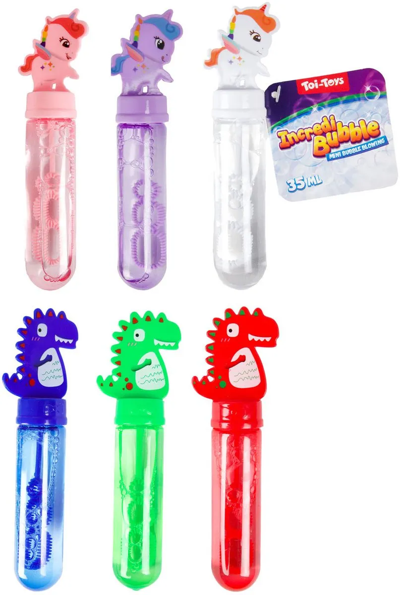 Toi-Toys Bellenblaasstaaf Dino & Eenhoorn - 24 Stuks
