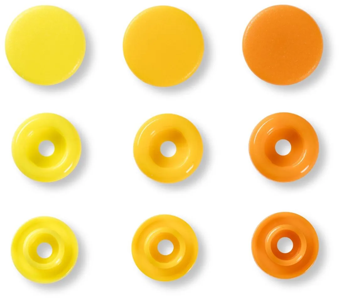 Prym Love Color Drukknoppen 12,4mm Geel - 30 Stuks