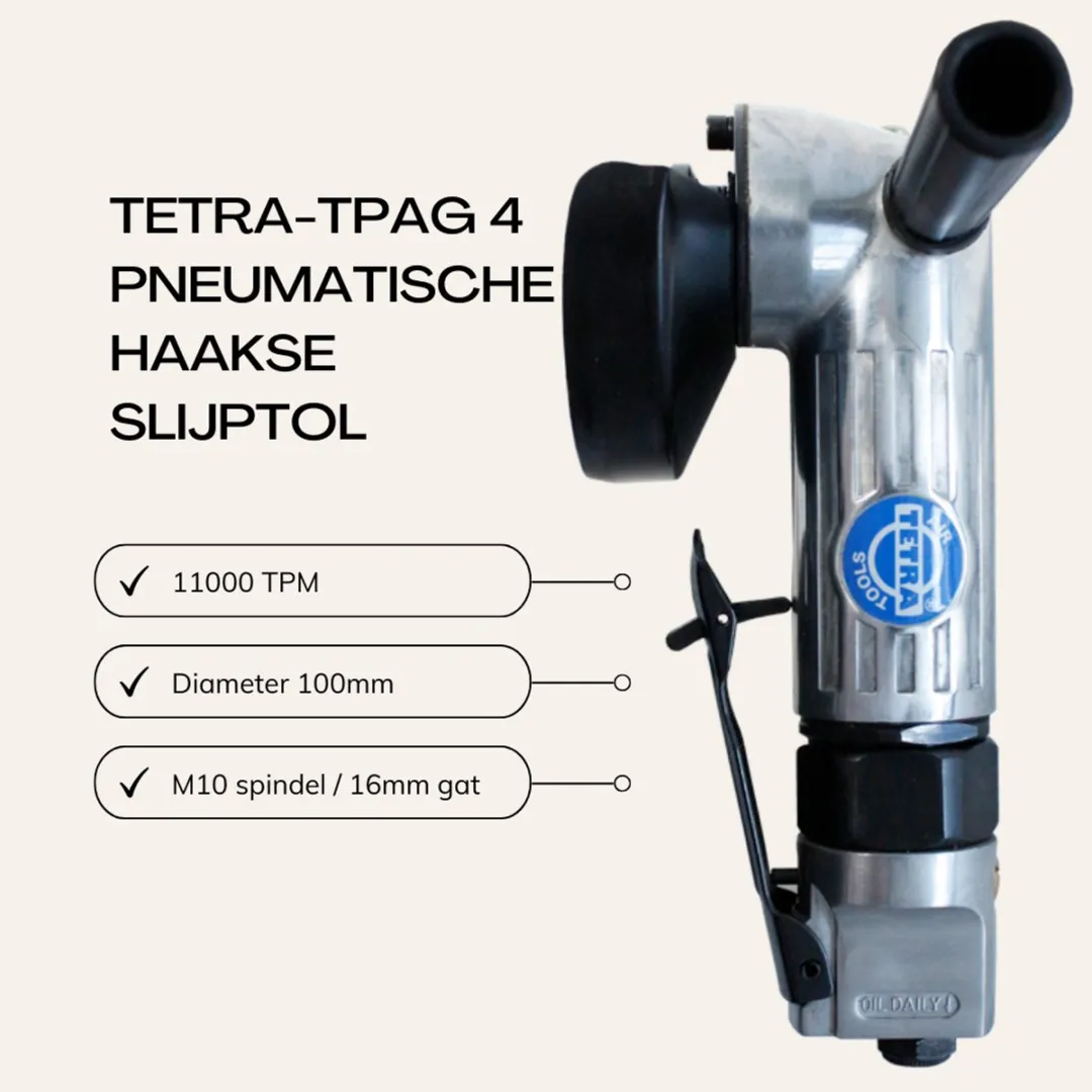 TETRA TPAG-4 Pneumatische Haakse Slijptol 100mm