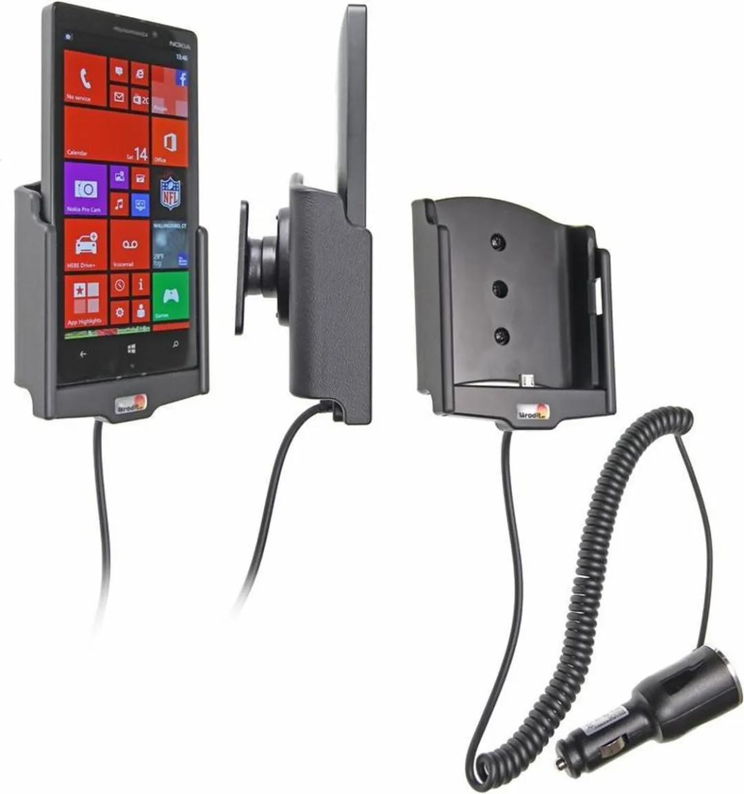 Brodit Roterende Houder 512613 - Nokia Lumia 930 - 5 Inch - Zwart