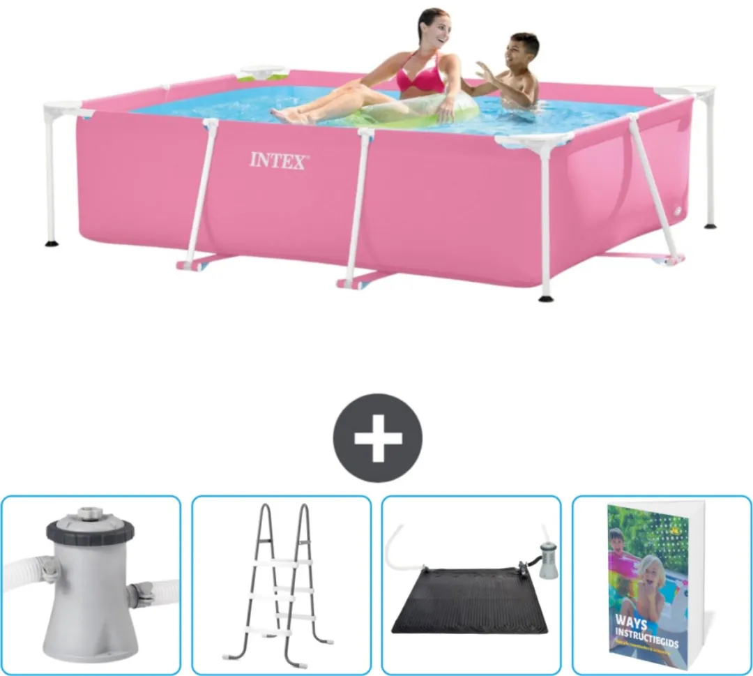 Intex Rechthoekig Frame Zwembad 220x150x60cm Roze