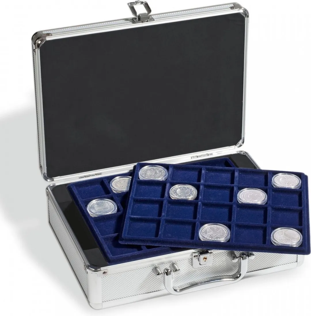 Leuchtturm Muntenkoffer Cargo S - 144x 2-Euromunten - Zilver