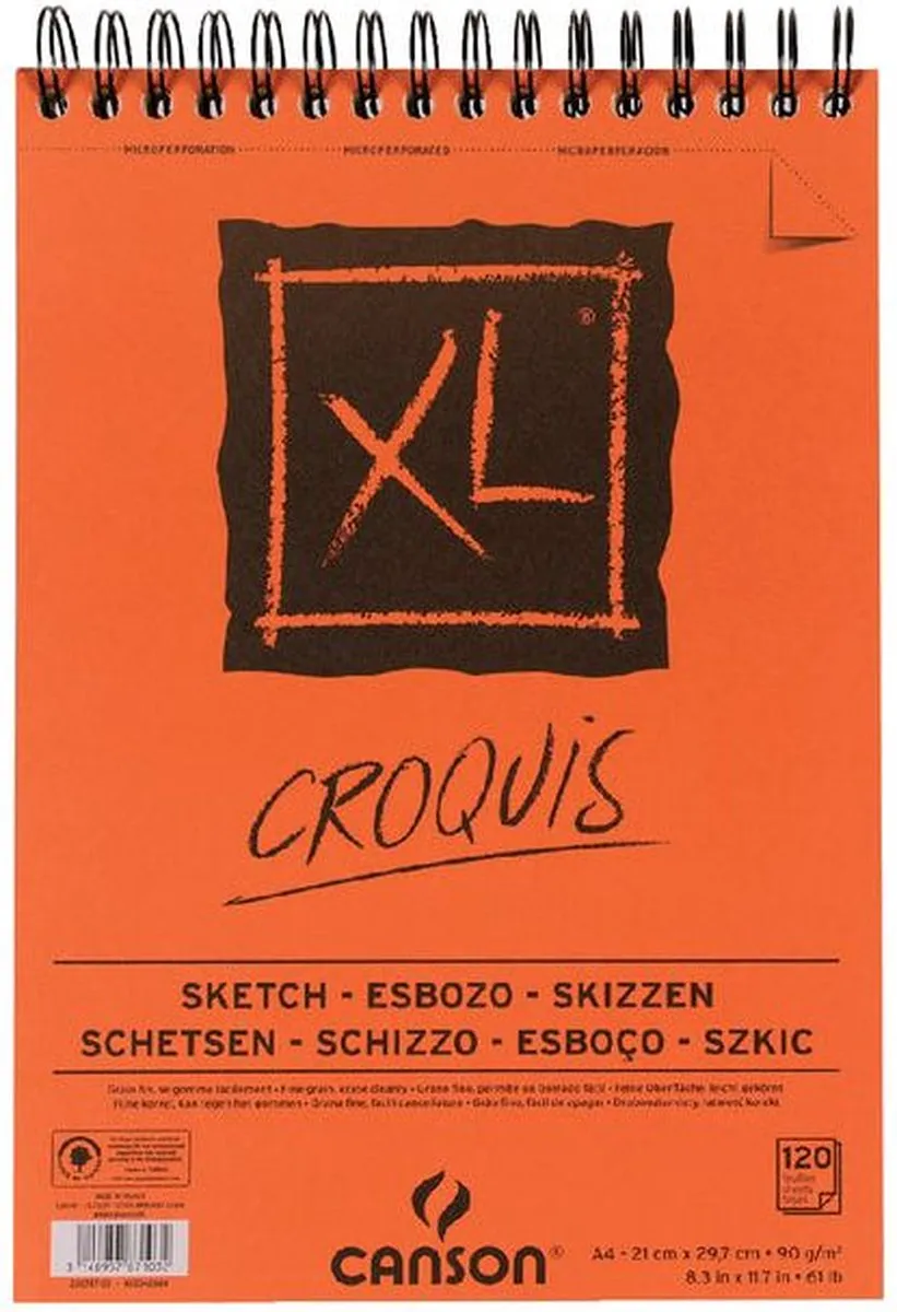 Canson Schetsblok XL 120 Blad - A4 Oranje