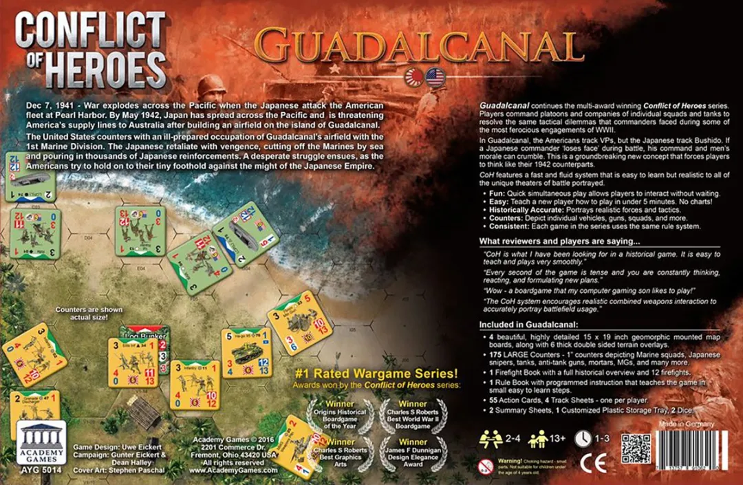 Academy Games Conflict of Heroes Guadalcanal AYG5014 - 2-4 Spelers