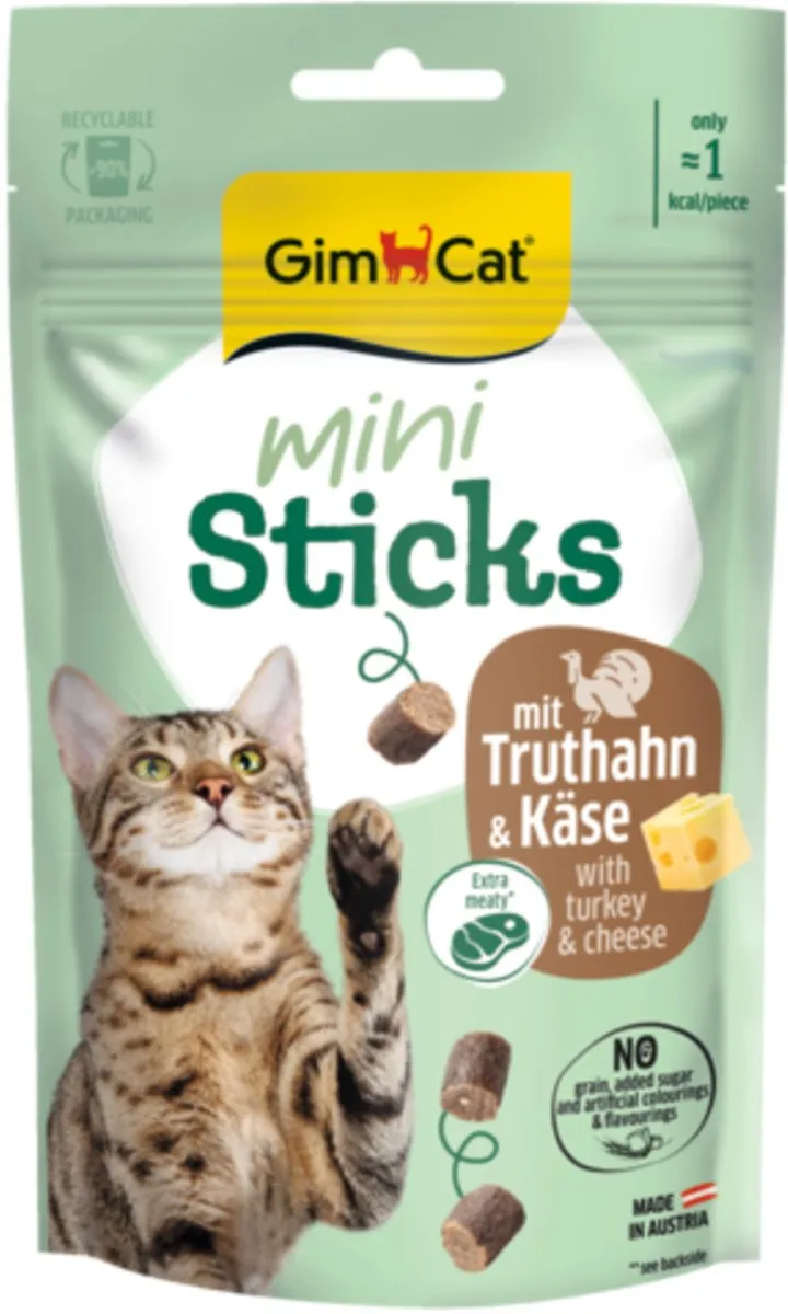 GimCat Mini Sticks Kalkoen Kaas 50g