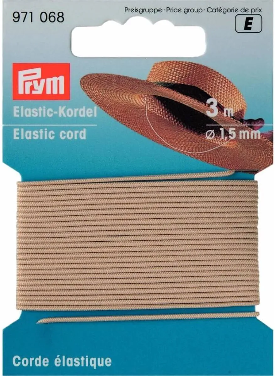 Prym Elastisch Koord 1.5mm - 3m Beige