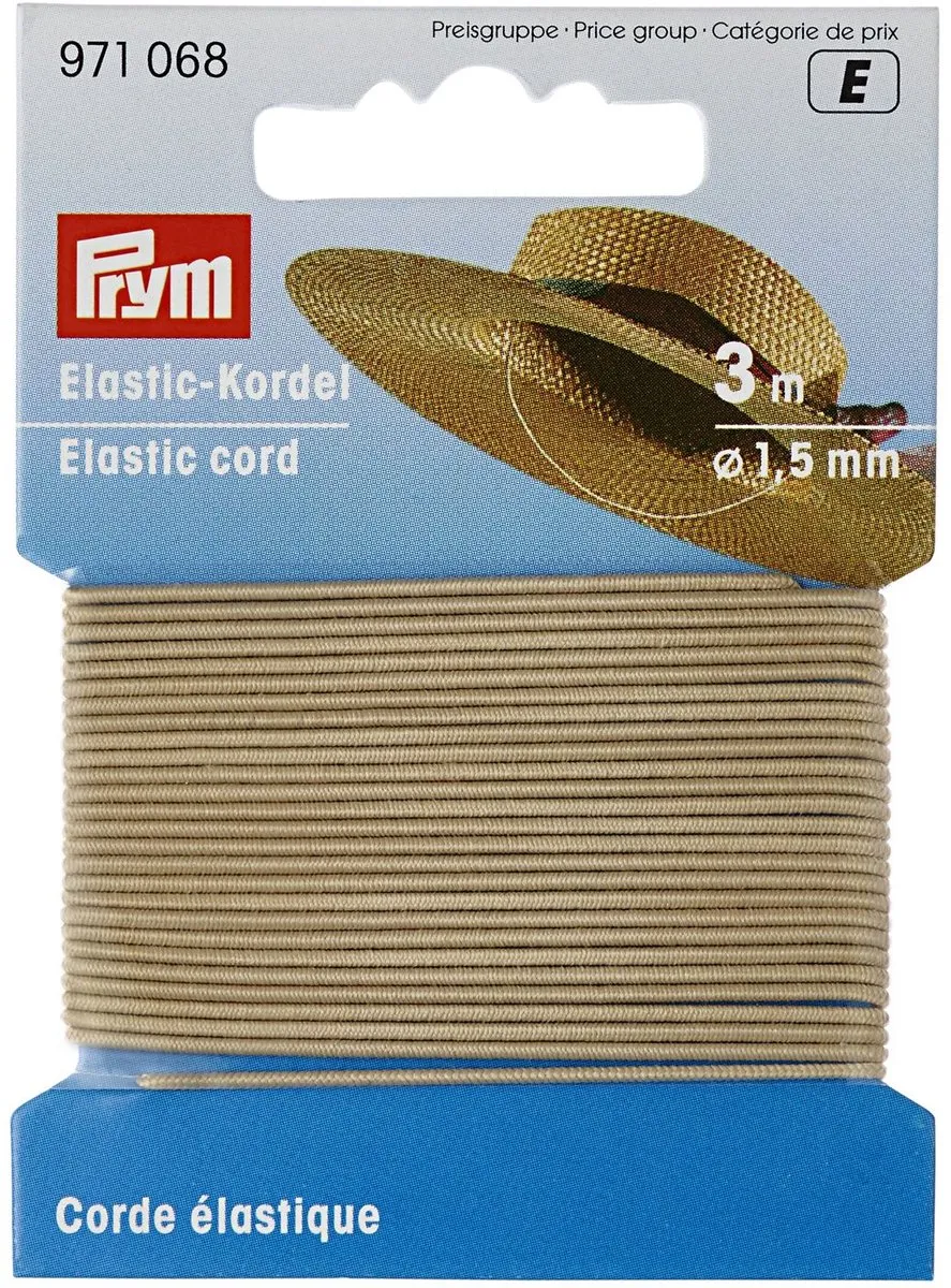 Prym Elastisch Koord 1.5mm - 3m Beige
