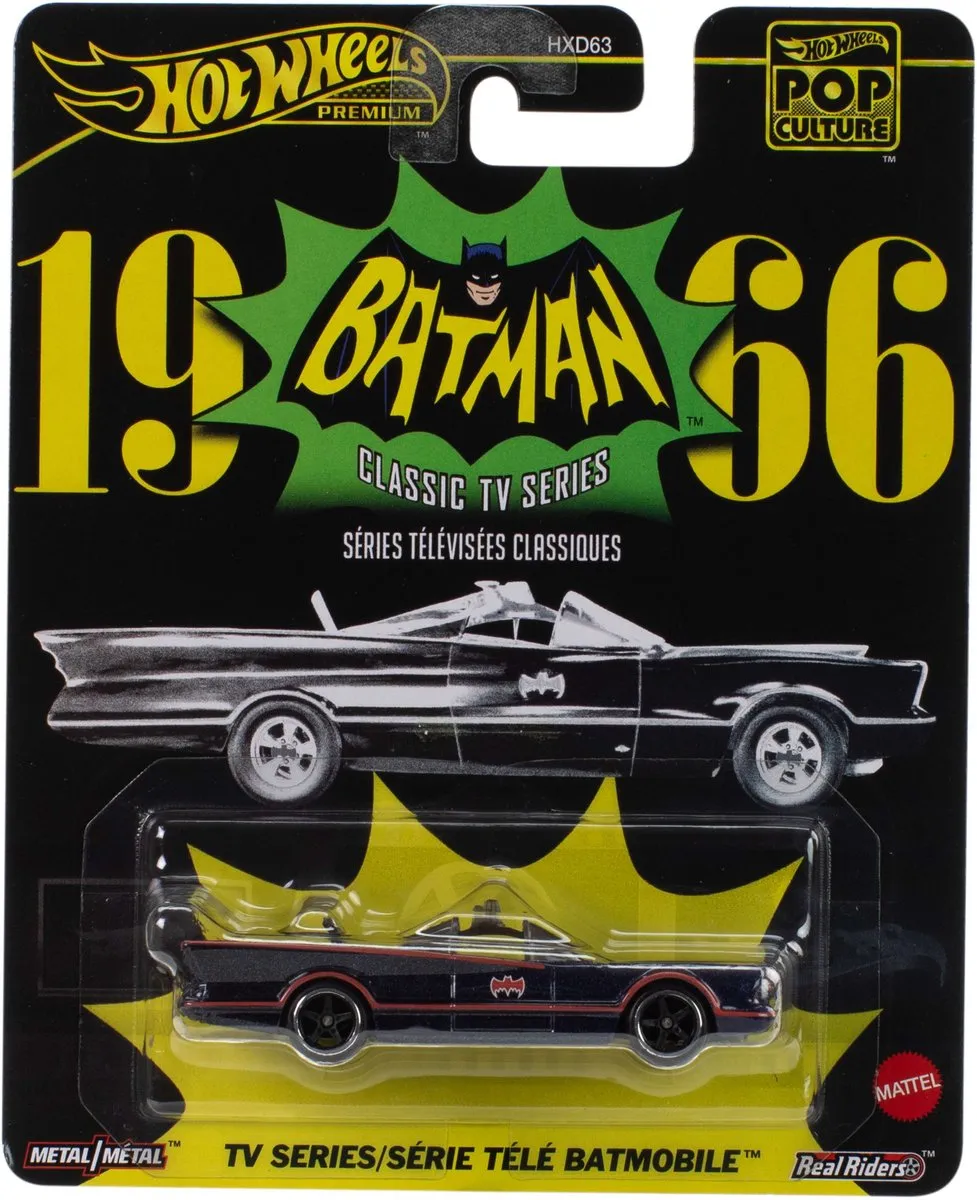Hot Wheels Premium 1966 TV Serie Batman Batmobile 1:64