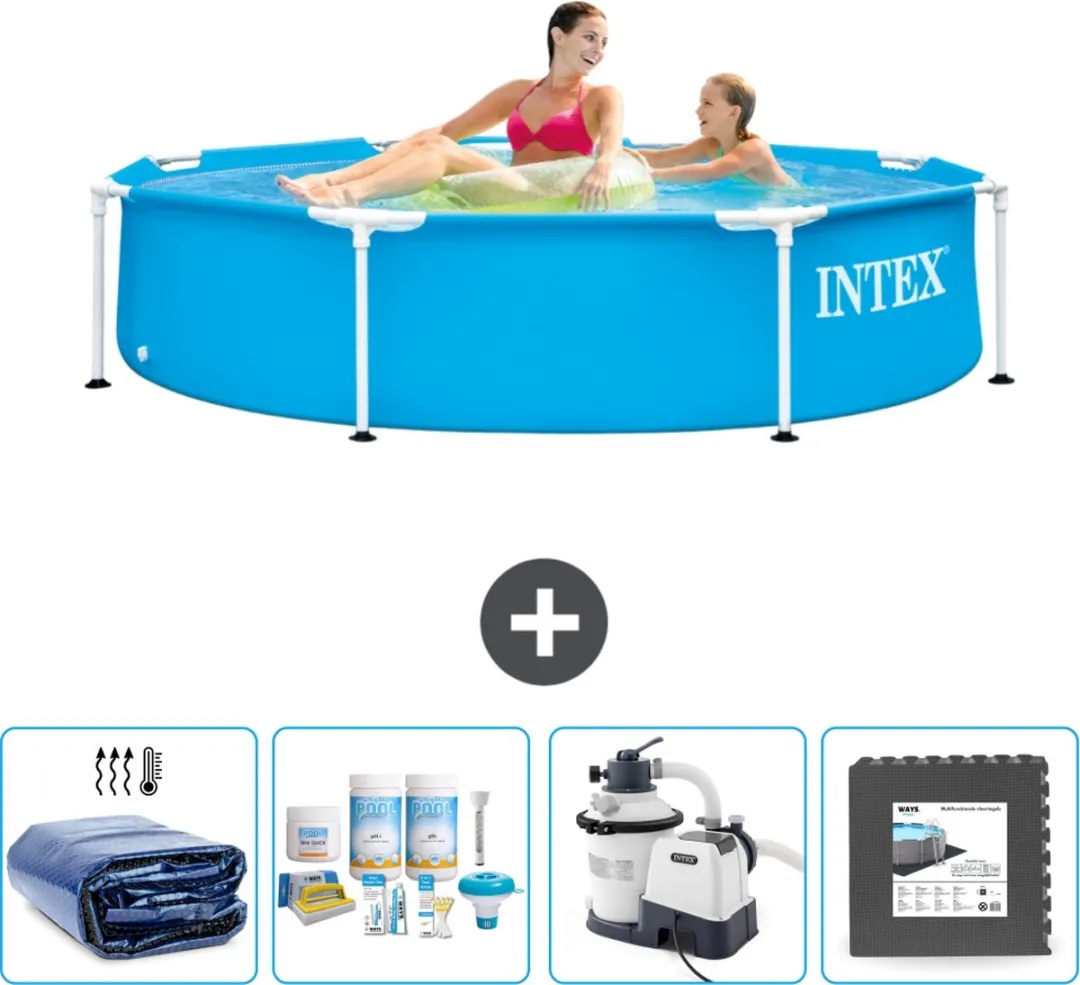 Intex 28205NP-Blauw Rond Frame Zwembad 244cm
