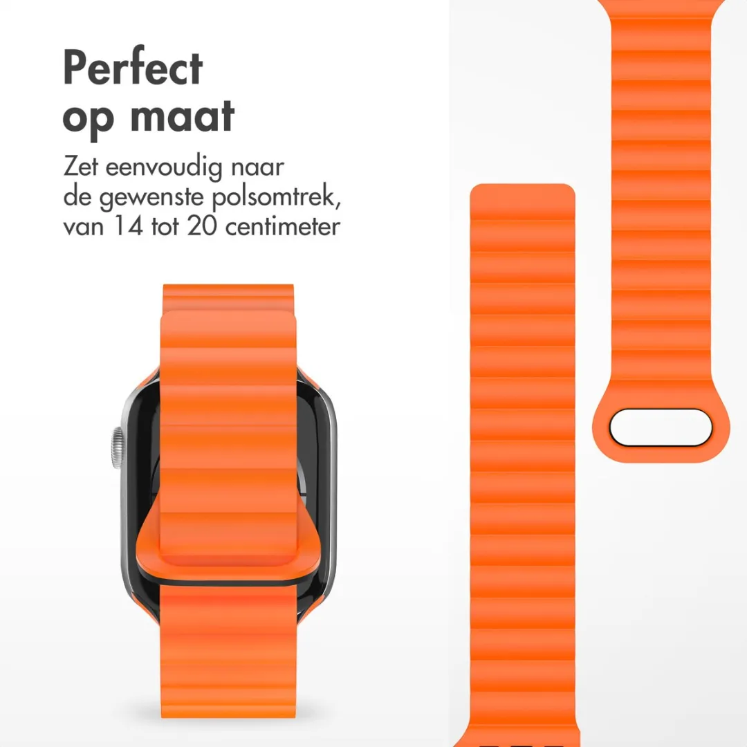 Imoshion Magnetisch Siliconen Bandje Apple Watch 42mm - Oranje & Zwart