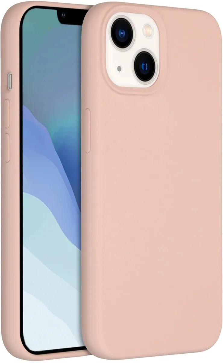 Accezz Hoesje iPhone 13/14 Roze - Liquid Silicone Backcover
