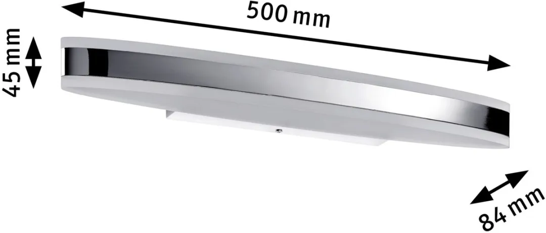 Paulmann Selection Bathroom LED-spiegellamp Kuma IP44 - 2x 660lm 3000K - Chroom/Wit - afbeelding 6 van 6