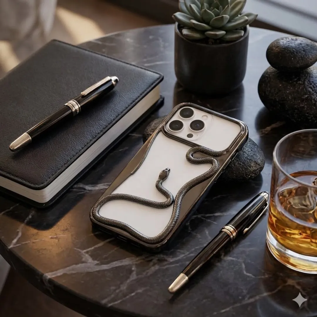 NUVEX iPhone 17 Air Hoesje - Zwart - 3D Slang Design