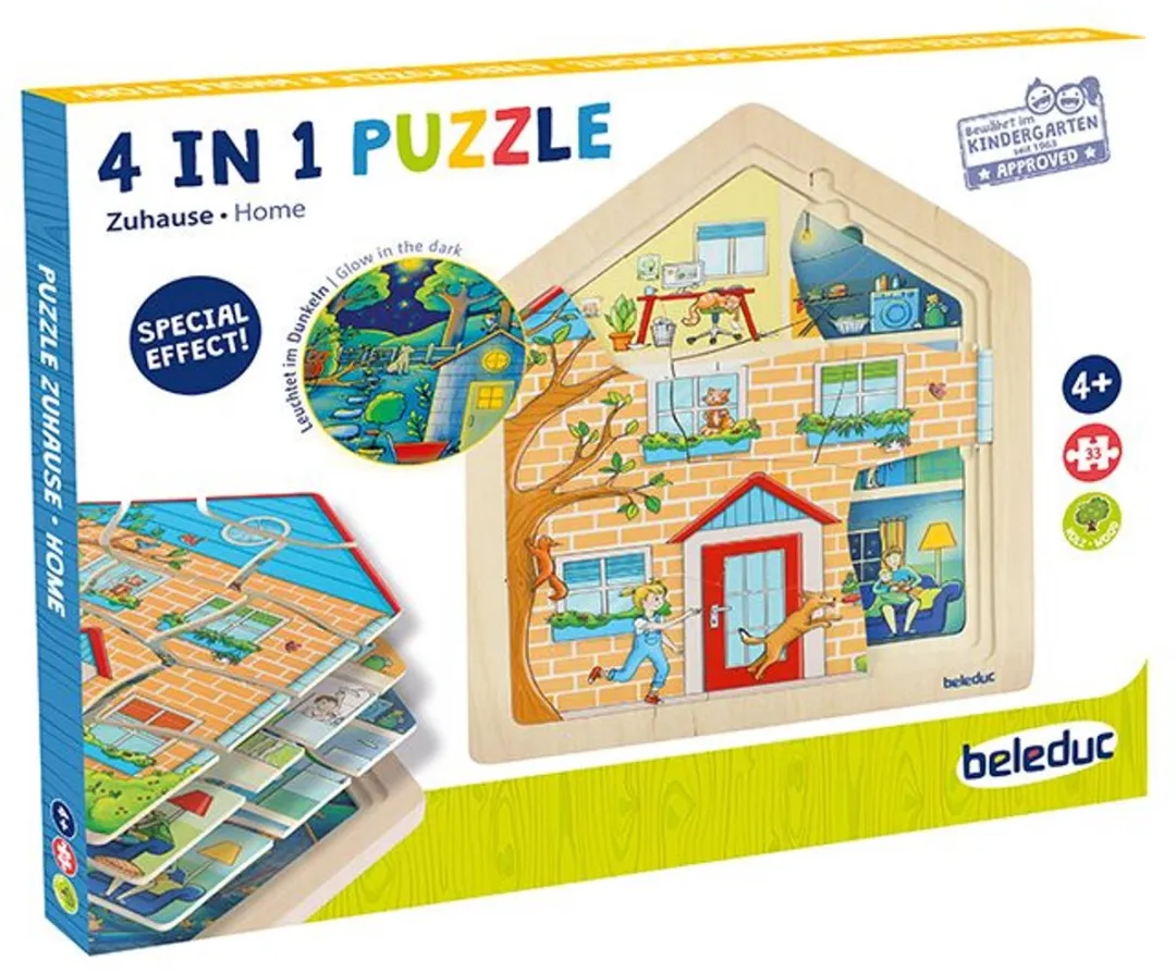 Beleduc Lagenpuzzel Huis 17061 - 33 Stuks - Multicolor