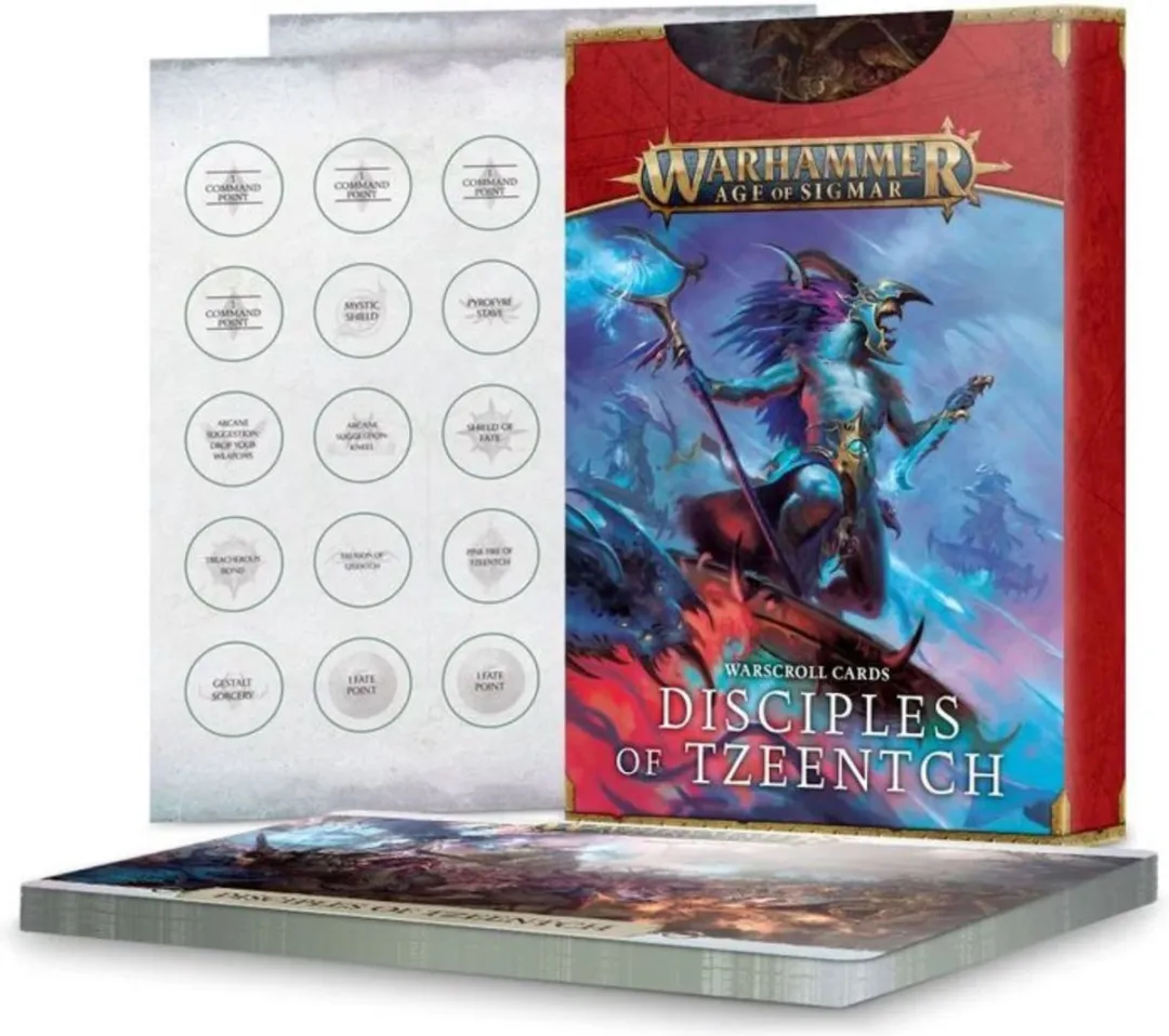Warhammer Disciples of Tzeentch Warscroll Cards - 33 Stuks