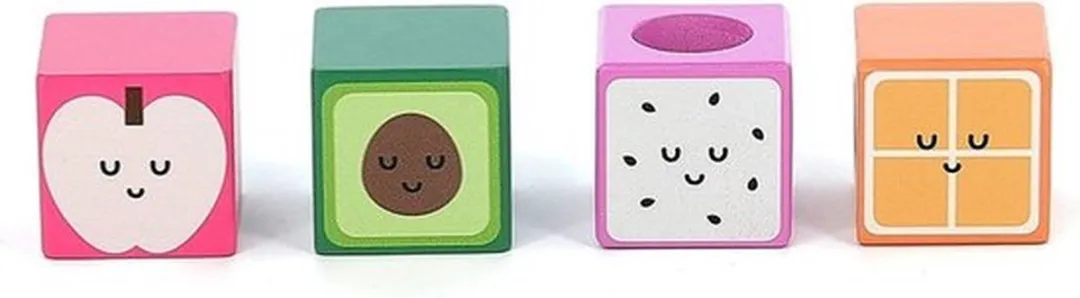 Vilac Muzikale Blokken Fruit Groente 7414 - 10 Stuks - Multicolor