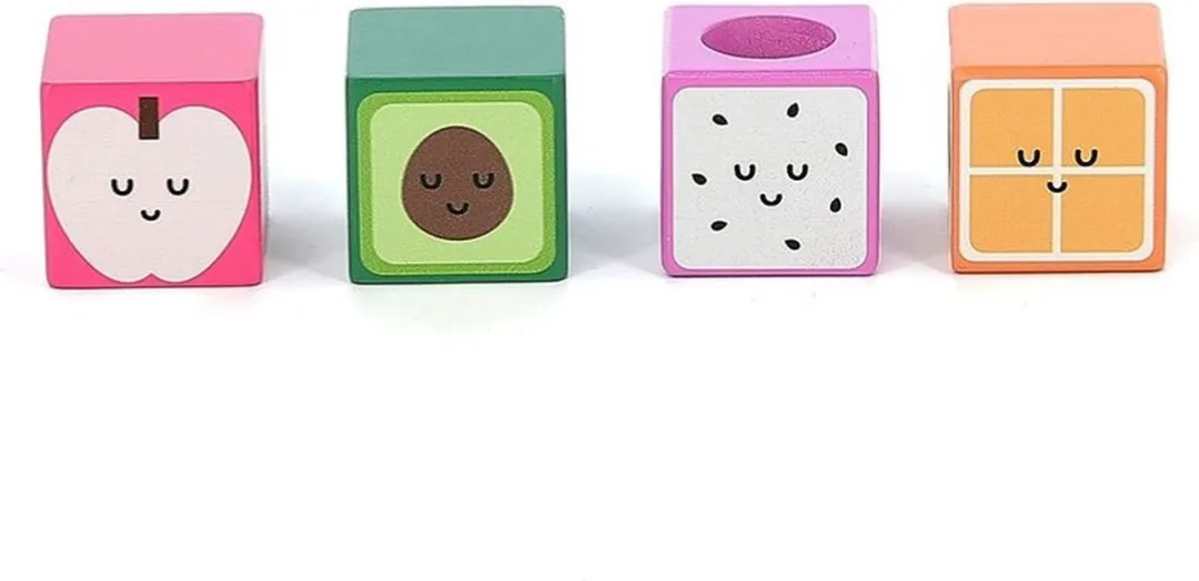 Vilac Muzikale Blokken Fruit Groente 7414 - 10 Stuks - Multicolor