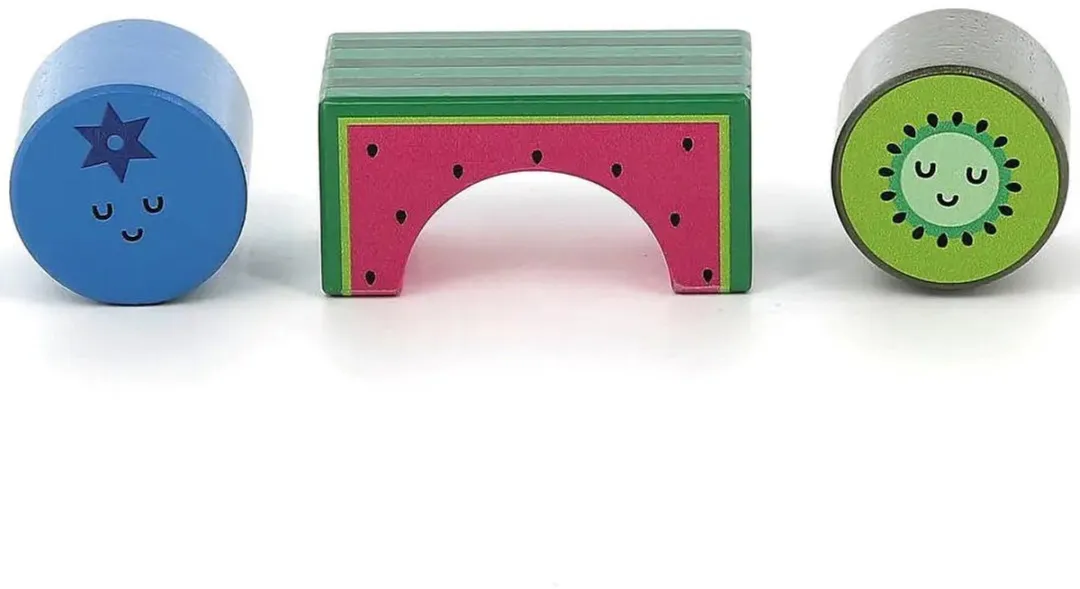 Vilac Muzikale Blokken Fruit Groente 7414 - 10 Stuks - Multicolor