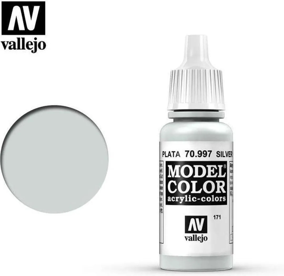 Vallejo Model Color Silver Acrylverf 17ml