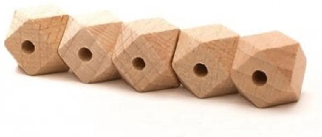 Durable Houten Hexagonkralen 14mm - 5 Stuks