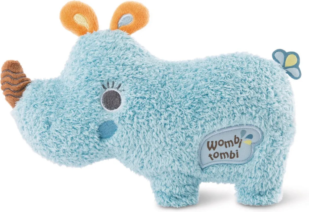 Nici Knuffeldier Neushoorn 20cm Pluche - Blauw
