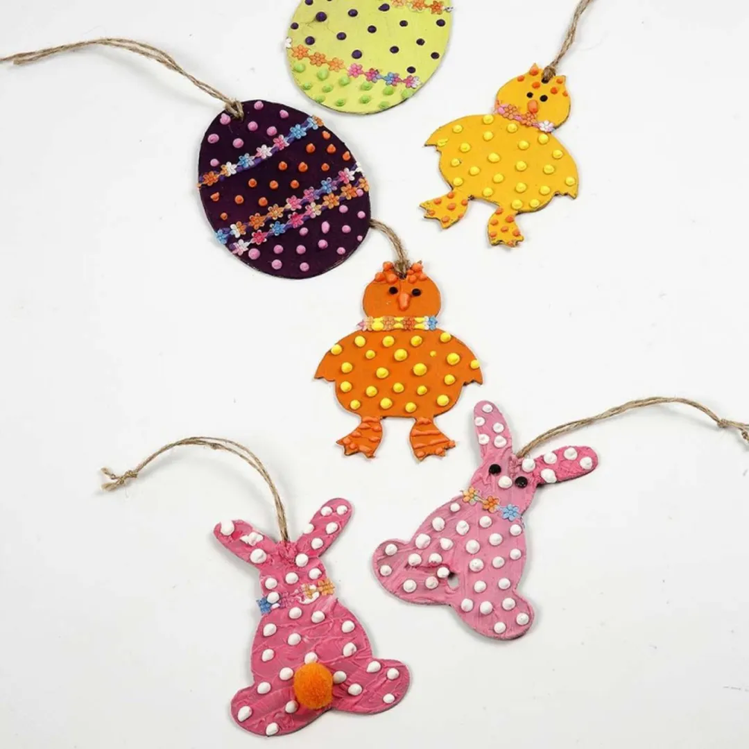 Creativ Company Paasdecoraties 10cm - 6 Stuks - Bruin