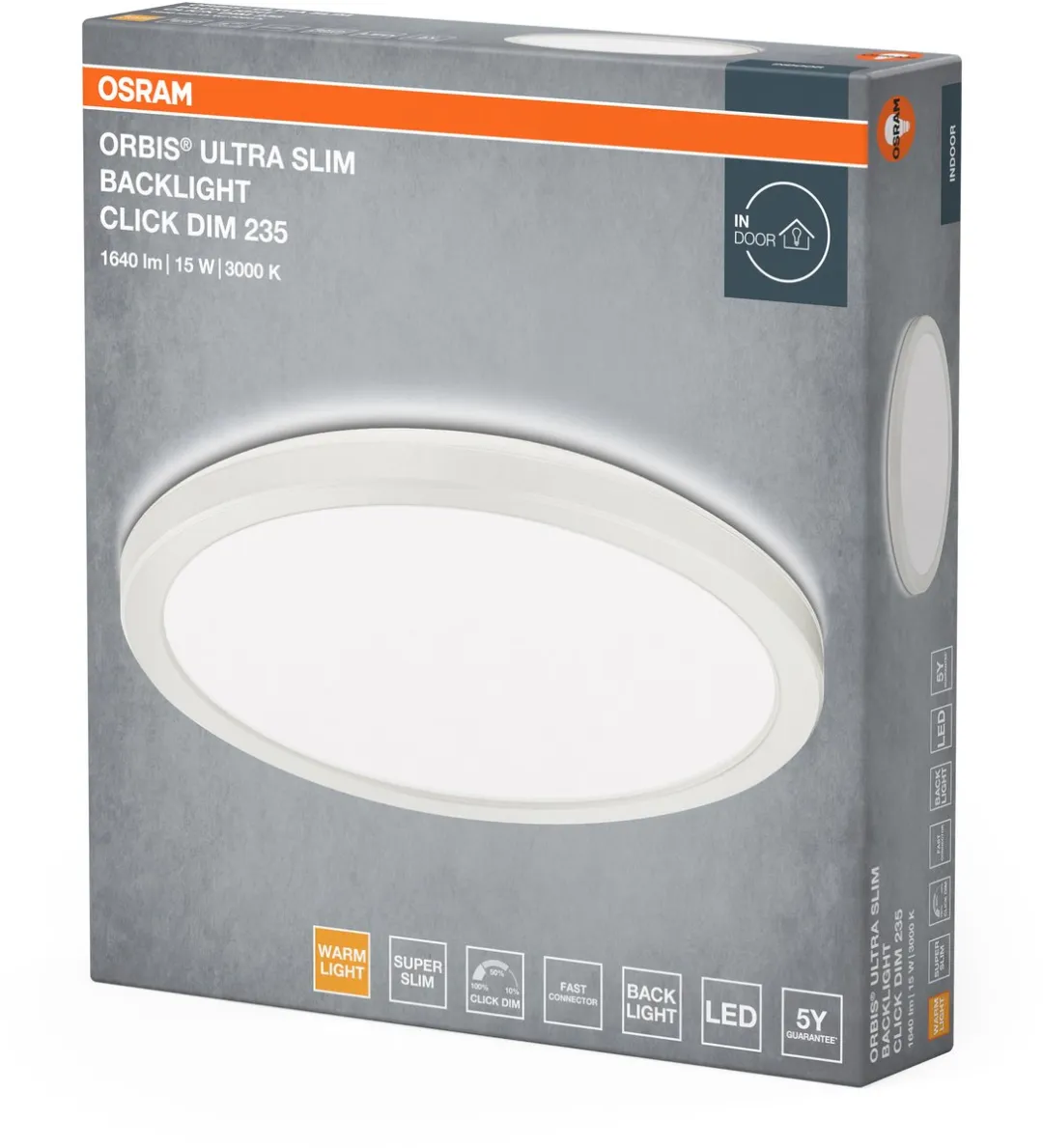 Osram Orbis Ultra Slim Plafondlamp 235mm - 15W 1640lm Warm Wit - afbeelding 6 van 6