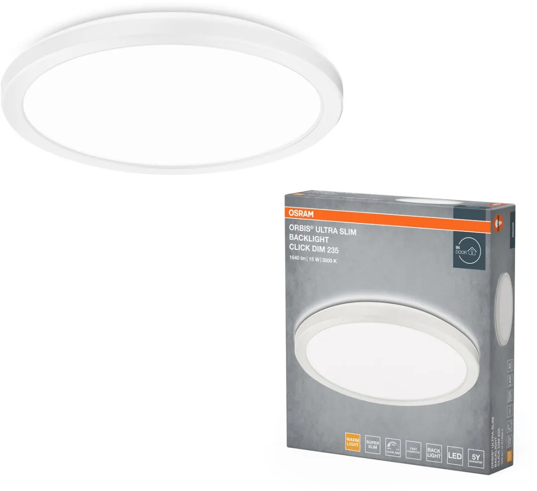 Osram Orbis Ultra Slim Plafondlamp 235mm - 15W 1640lm Warm Wit