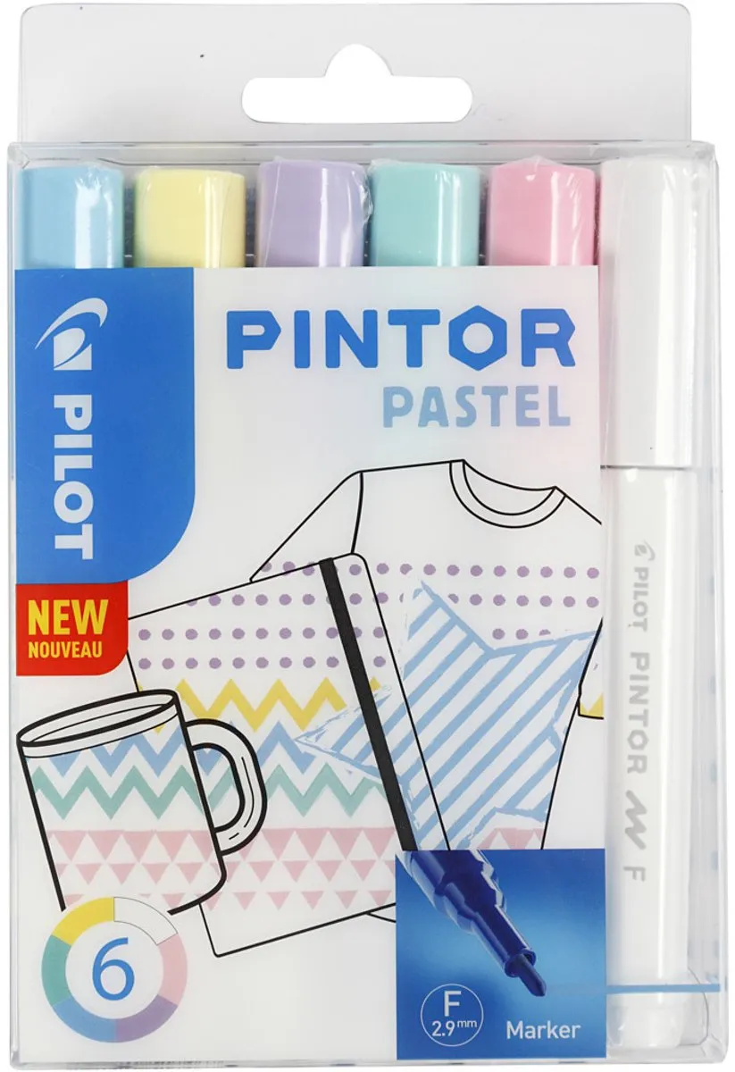 Creativ Company Pilot Pintor Pastel Verfstiften Set - 4 Stuks