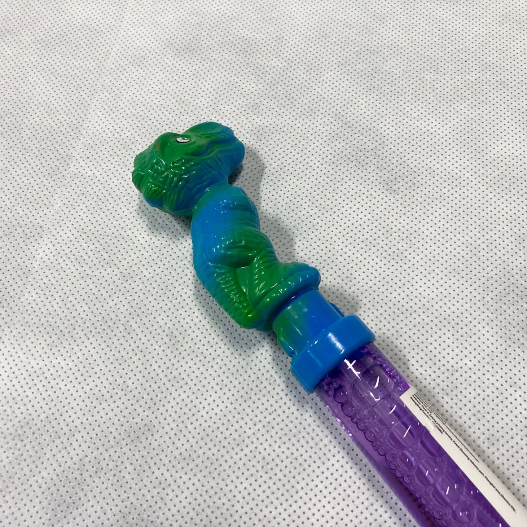 Nicky Toy - Bellenblaas Dinosaurus XXL 38 cm - diverse kleuren - 3 stuks in een verpakking