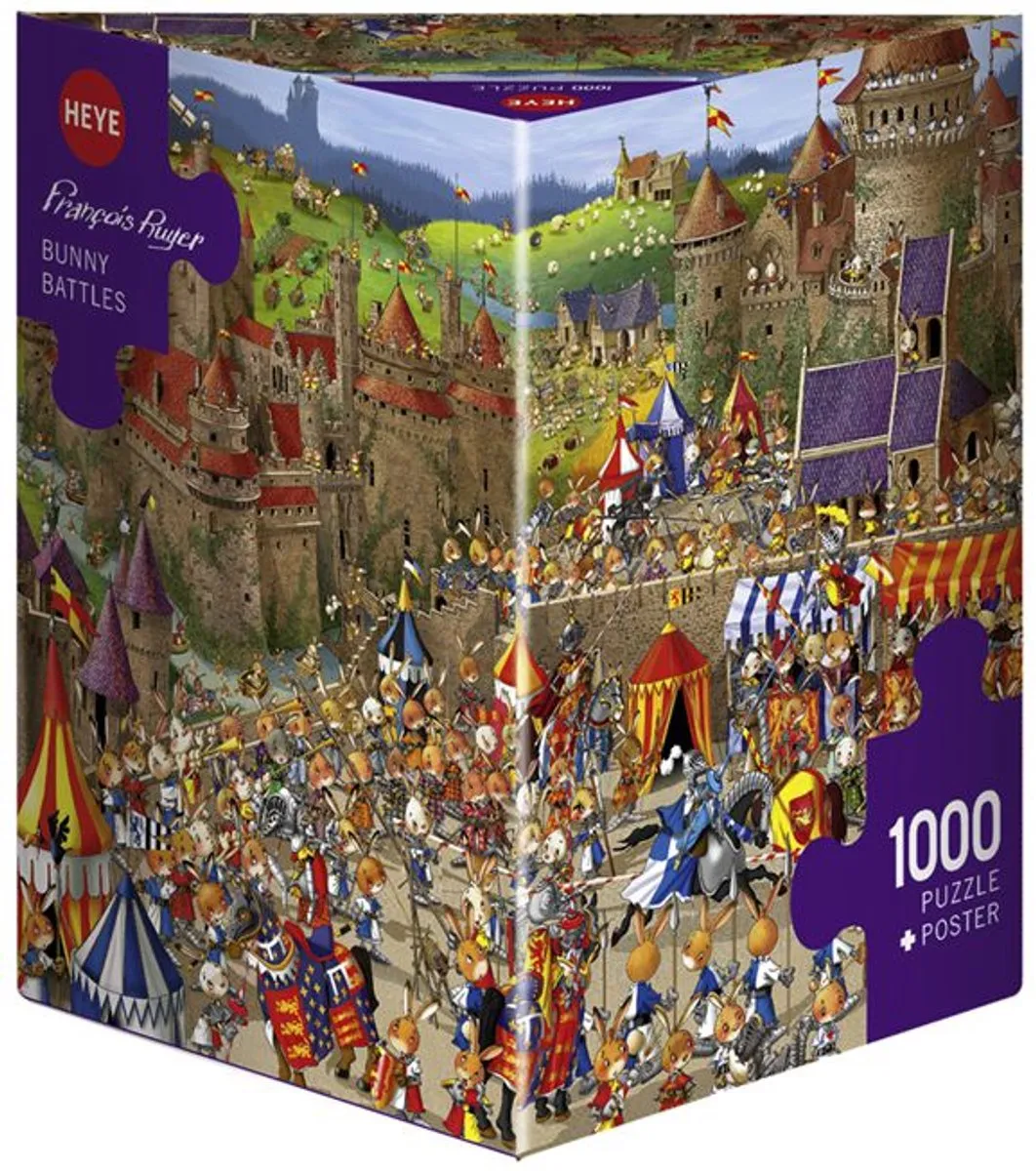 Heye Bunny Battles Legpuzzel 1000 Stuks - Multicolor